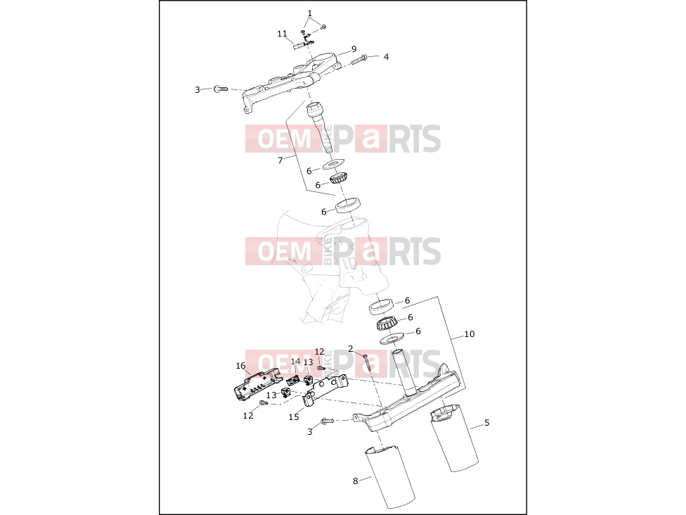 Harley-Davidson 2020 TRIKE TRIKE FREEWHEELER  - FLRT FORK BRACKETS, FRONT