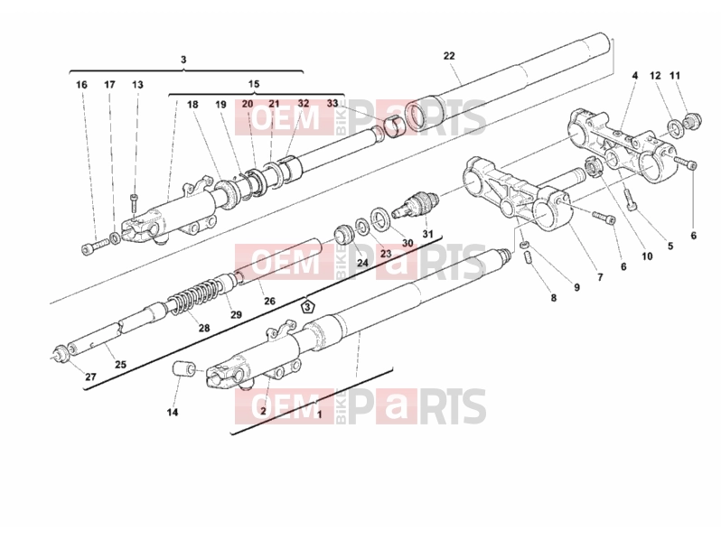 DUCATI 2001 Monster 900 FRONT FORK » FRONT SUSPENSION