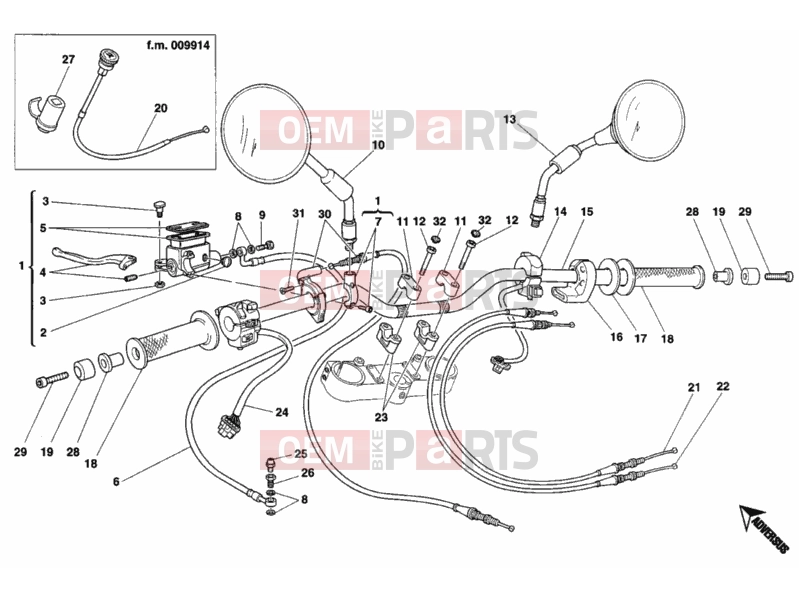 DUCATI 2001 Monster 900 HANDLEBAR » HANDLE BAR
