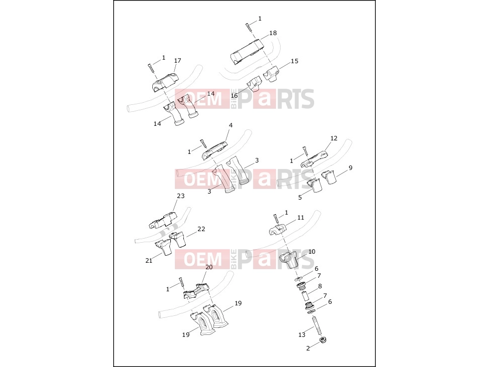 Harley-Davidson 2019 SOFTAIL SOFTAIL SOFTAIL SLM  - FLSL HANDLEBAR RISERS
