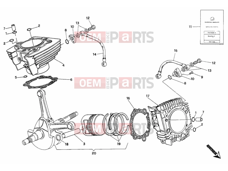DUCATI 2001 Monster 900 CYLINDER - PISTON » ENGINE CASE