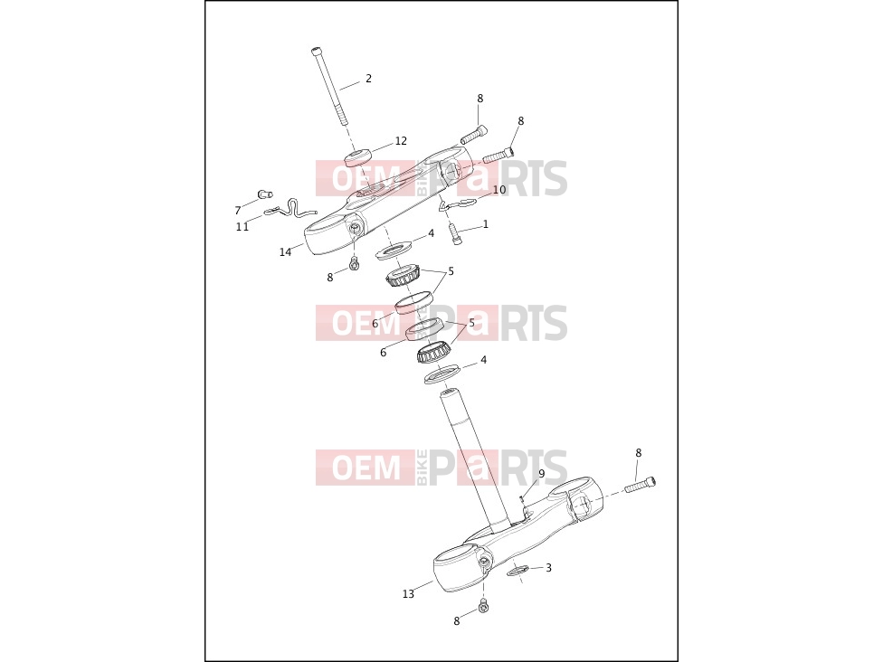 Harley-Davidson 2018 SOFTAIL SOFTAIL STREET BOB  - FXBB FORK BRACKETS, FRONT - FXBB