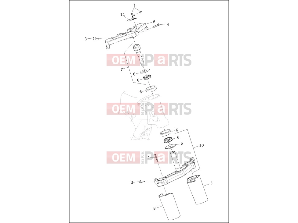 Harley-Davidson 2018 TRIKE TRIKE FREEWHEELER  - FLRT FORK BRACKETS, FRONT