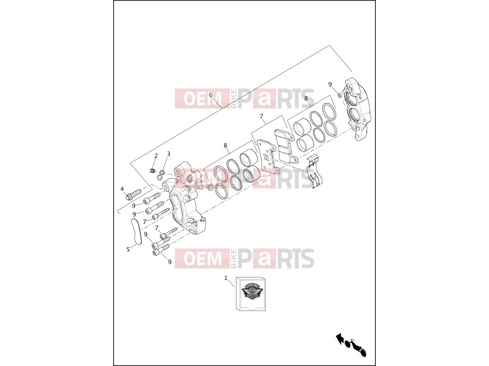 Harley-Davidson 2017 SOFTAIL SLIM  - FLS BRAKE CALIPER, FRONT
