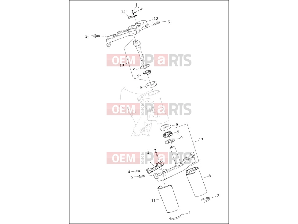 Harley-Davidson 2017 TOURING ROAD KING  - FLHR FORK BRACKETS, FRONT