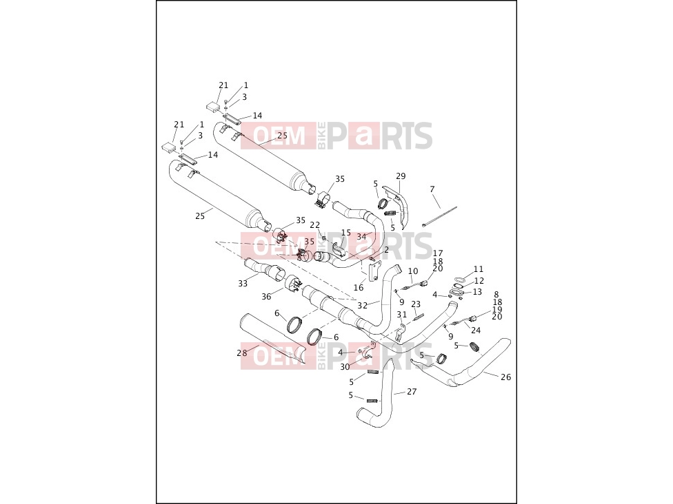 Harley-Davidson 2017 TRIKE FREEWHEELER  - FLRT EXHAUST SYSTEM