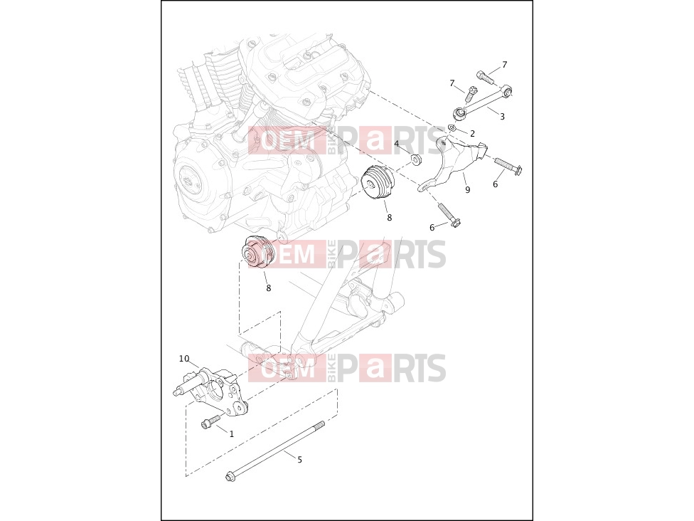 Harley-Davidson 2017 CVO/CUSTOM CVO LIMITED  - FLHTKSE ENGINE MOUNTS AND STABILIZER LINK