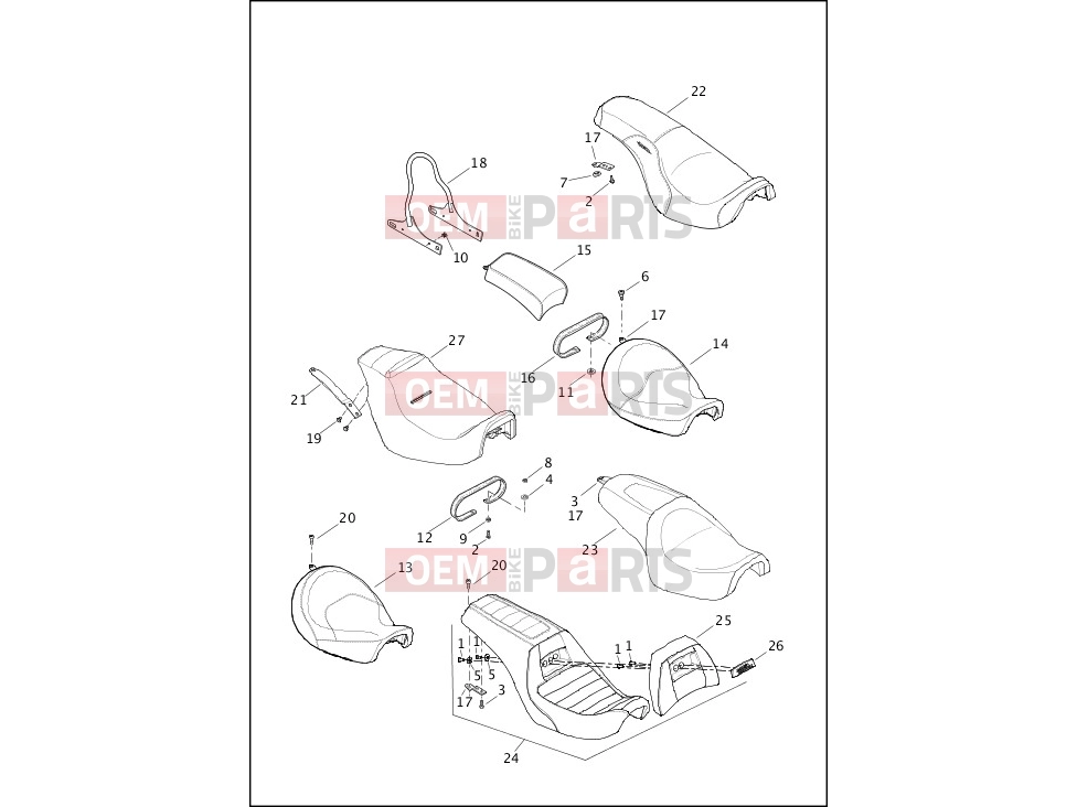 Harley-Davidson 2017 DYNA DYNA FAT BOB  - FXDF SEATS