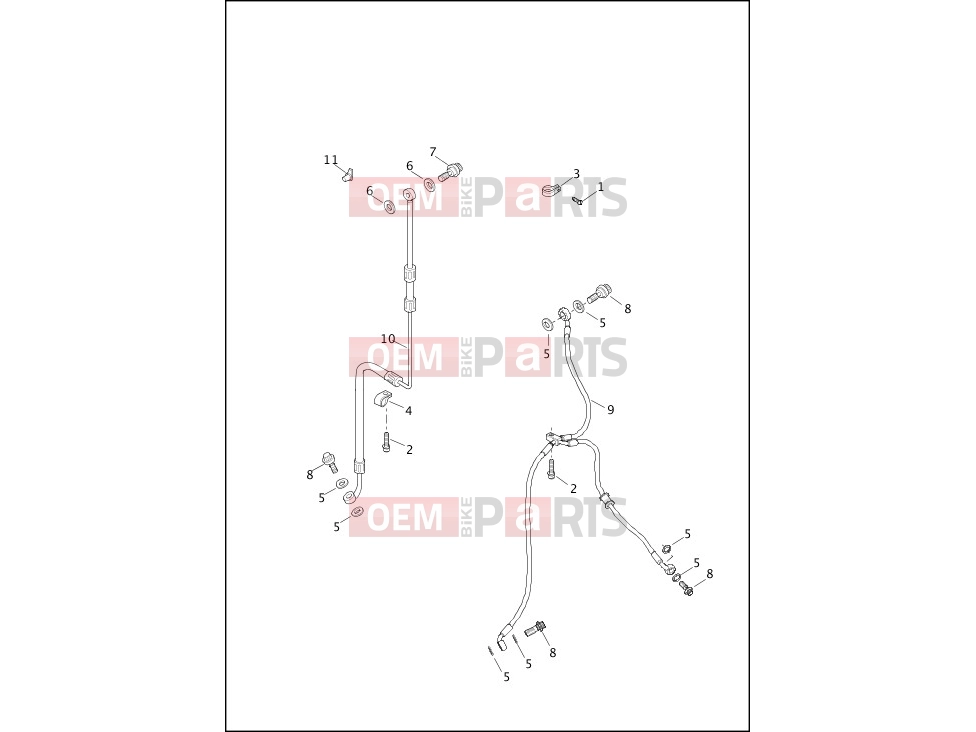Harley-Davidson 2016 DYNA DYNA SWITCHBACK  - FLD BRAKE LINES, FRONT - NON-ABS