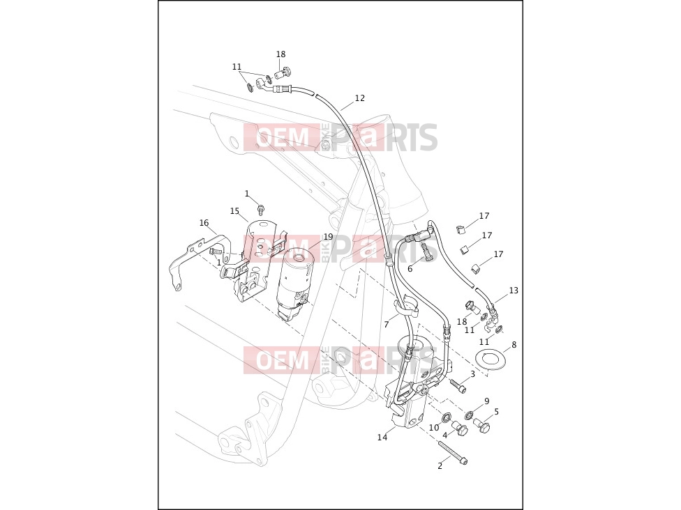 Harley-Davidson 2016 SOFTAIL SOFTAIL SLIM  - FLS BRAKE LINES, FRONT, ABS
