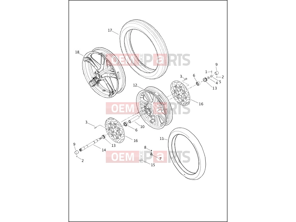 Harley-Davidson 2016 TRIKE FREEWHEELER  - FLRT WHEELS, FRONT