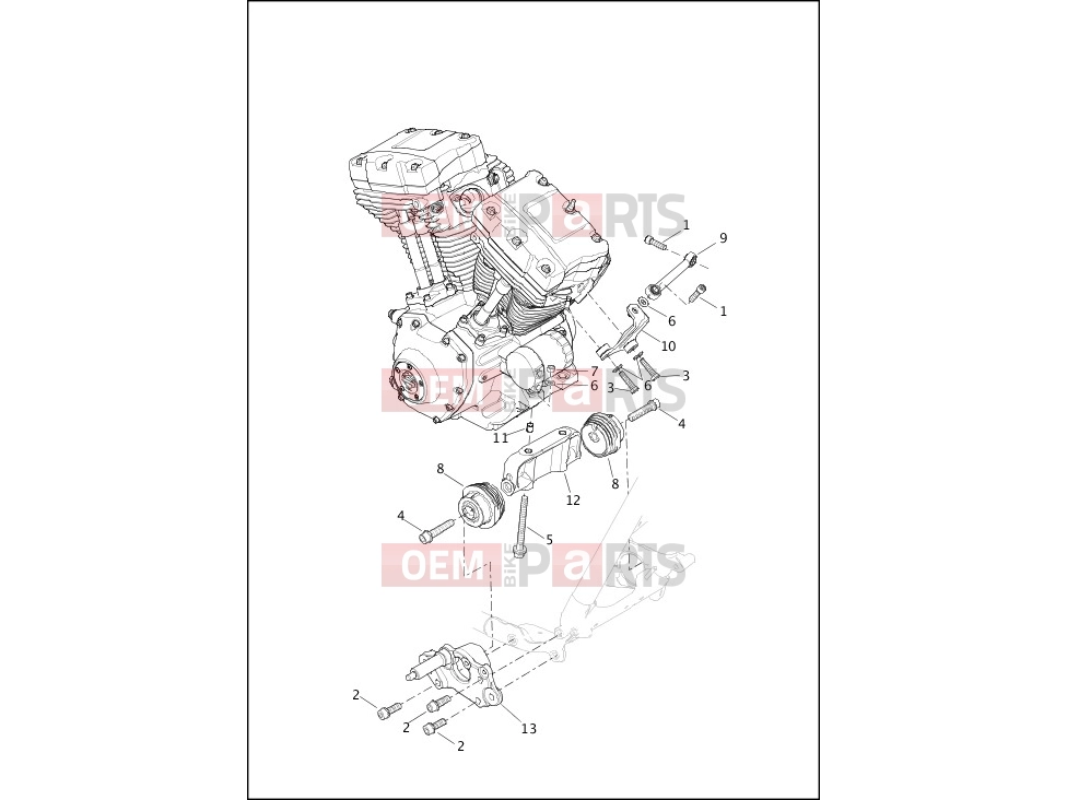Harley-Davidson 2015 TOURING ULTRA CLASSIC  - FLHTCU ENGINE MOUNTS & STABILIZER LINK