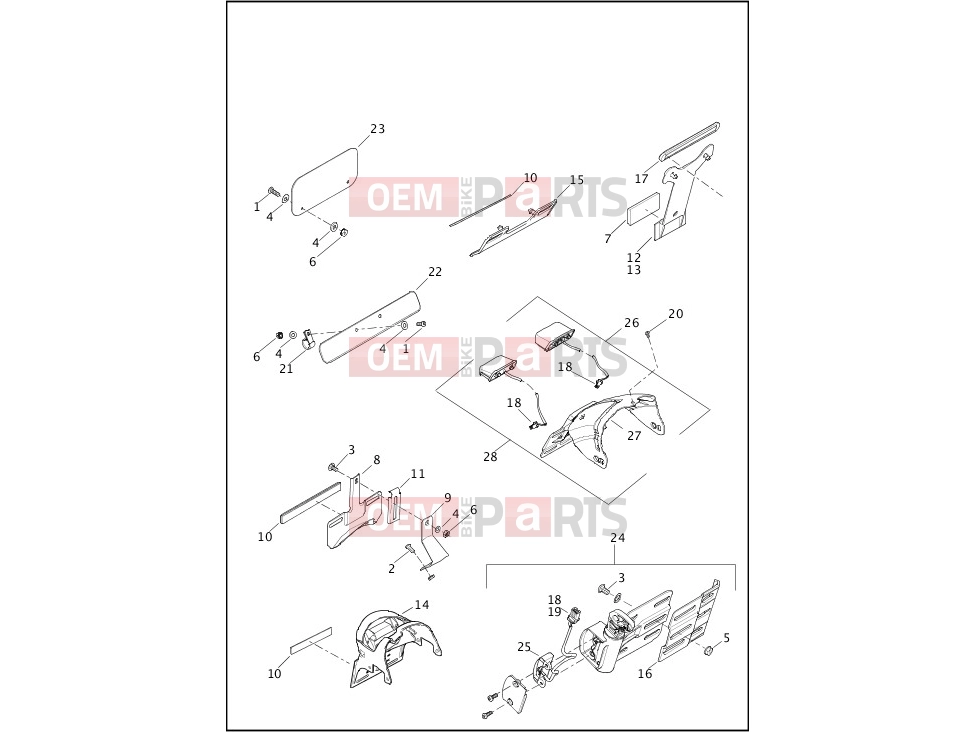 Harley-Davidson 2013 DYNA DYNA SUPER GLIDE CUSTOM  - FXDC LICENSE PLATE BRACKETS - FXDB, FXDBA, FXDBP, FXDF, FXDC