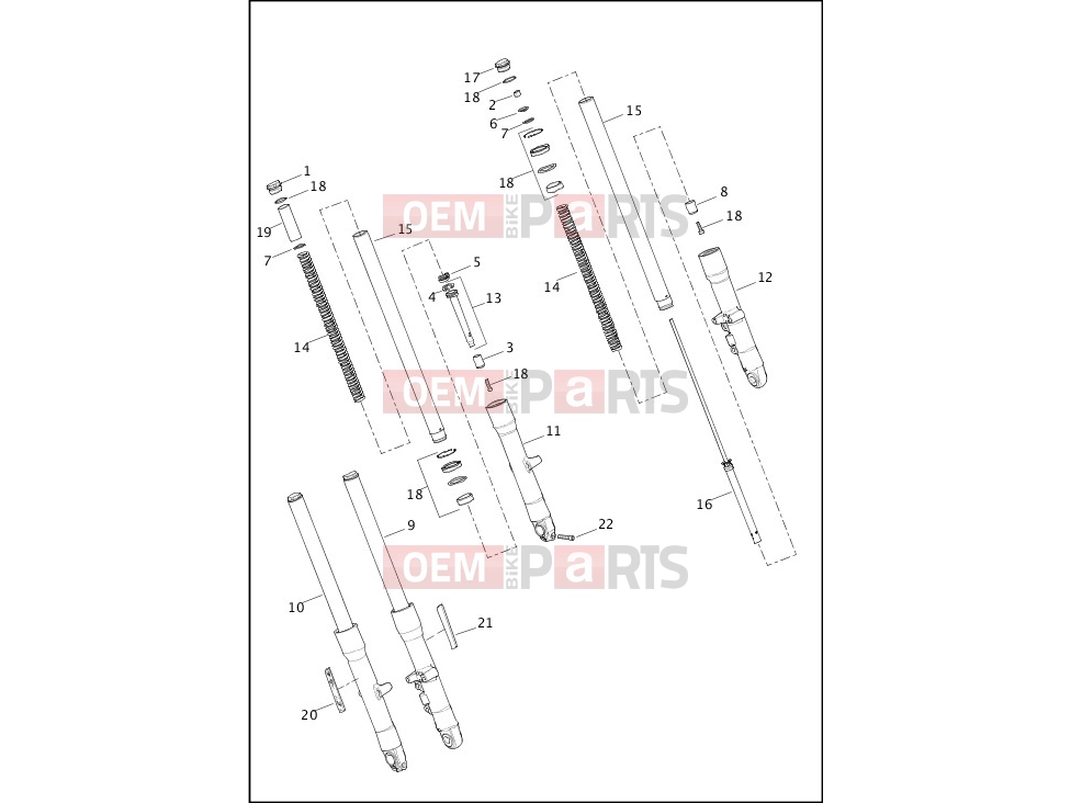 Harley-Davidson 2013 DYNA DYNA FAT BOB  - FXDF FORK, FRONT - FLD
