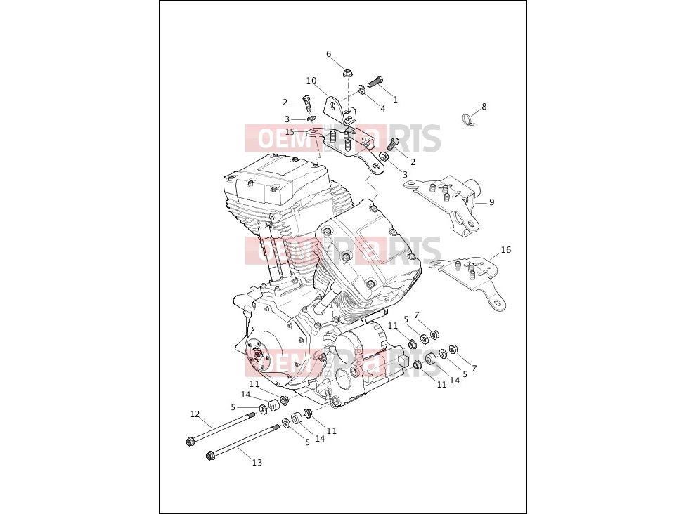 Harley-Davidson 2013 SOFTAIL BLACKLINE  - FXS ENGINE MOUNTS