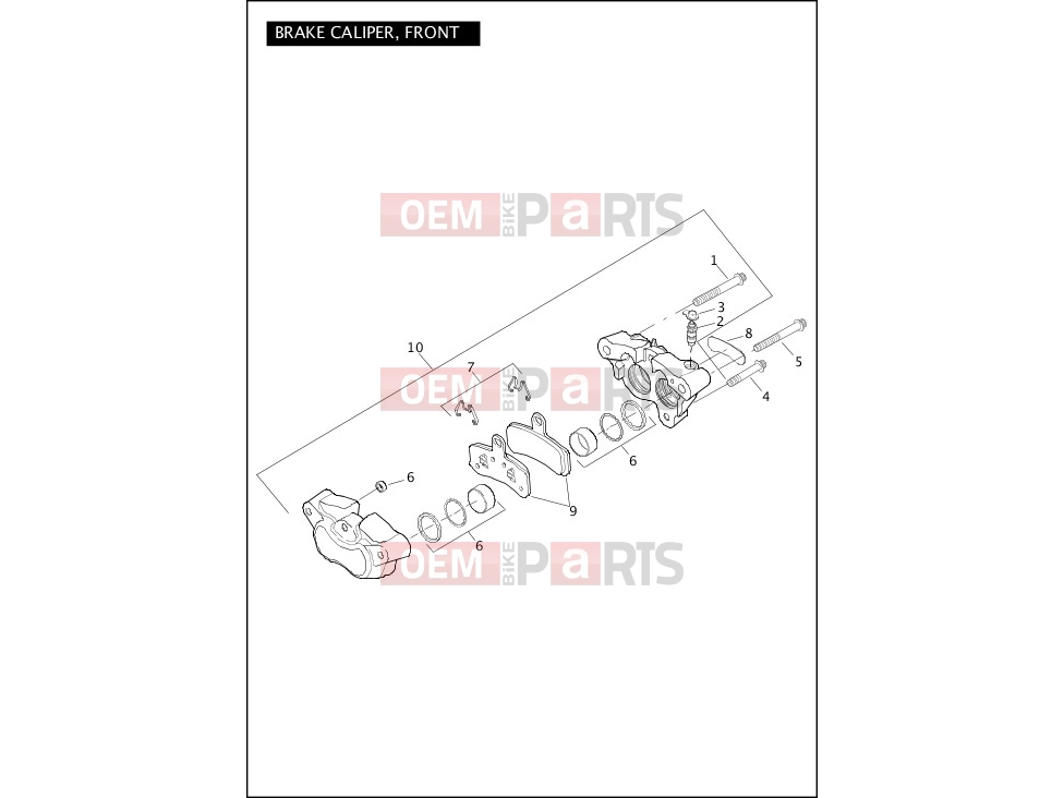 Harley-Davidson 2012 DYNA DYNA SWITCHBACK  - FLD 103 BRAKE CALIPER, FRONT