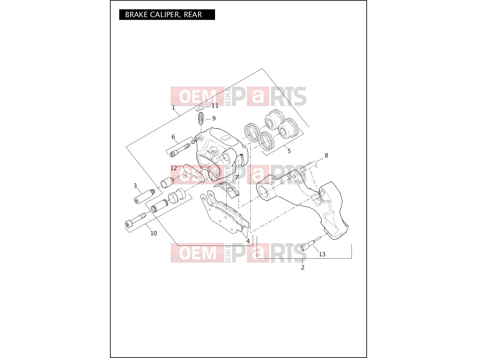 Harley-Davidson 2012 DYNA DYNA SWITCHBACK  - FLD 103 BRAKE CALIPER, REAR