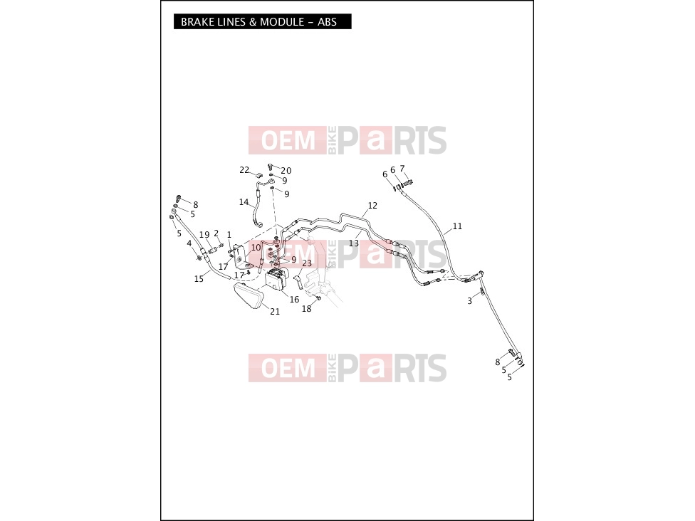 Harley-Davidson 2012 DYNA DYNA SWITCHBACK  - FLD 103 BRAKE LINES AND MODULE - ABS