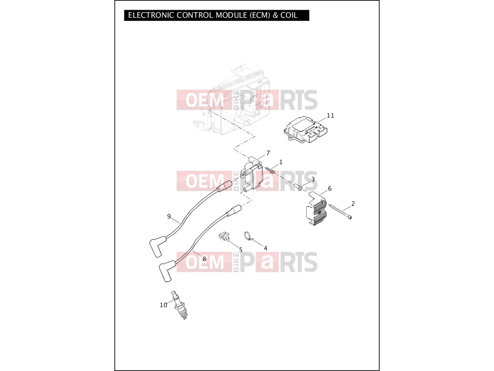 Harley-Davidson 2012 DYNA DYNA WIDE GLIDE  - FXDWG 103 ELECTRONIC CONTROL MODULE (ECM) & COIL