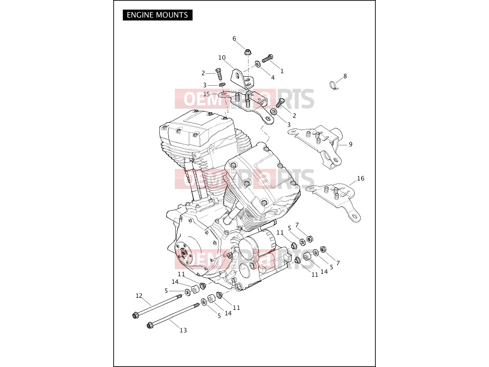 Harley-Davidson 2012 SOFTAIL FAT BOY  - FLSTF ENGINE MOUNTS