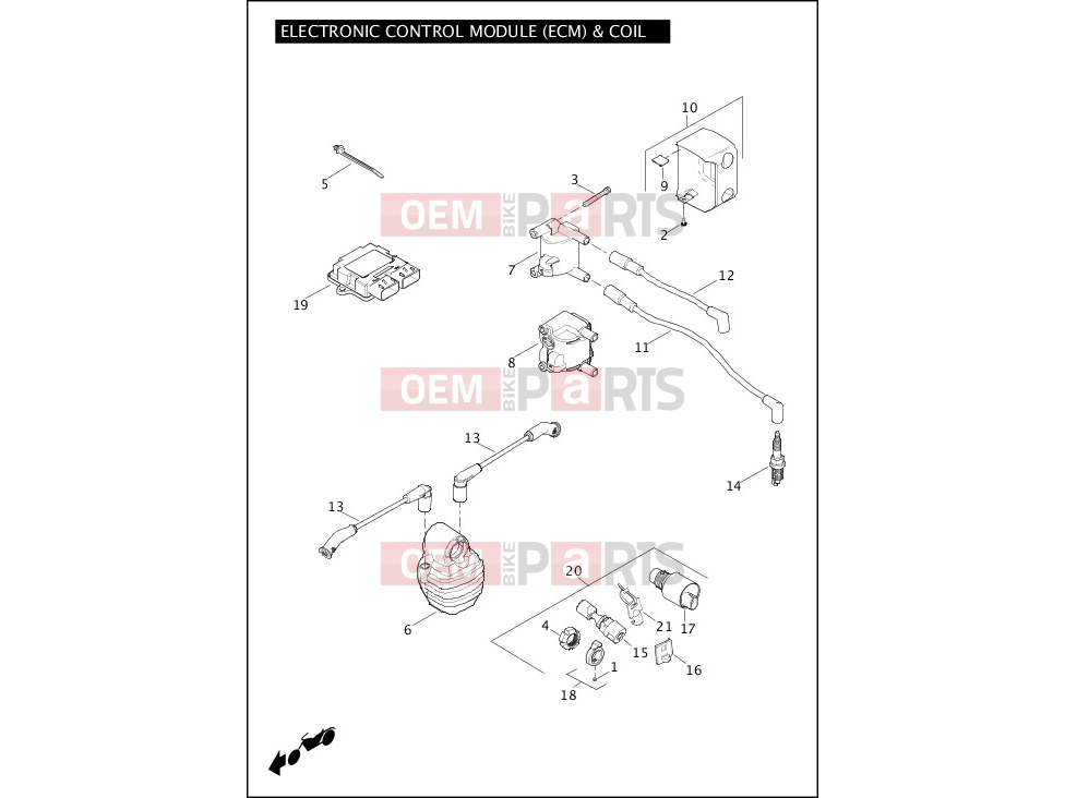 Harley-Davidson 2012 SOFTAIL FAT BOY  - FLSTF 103 ELECTRONIC CONTROL MODULE (ECM) & COIL