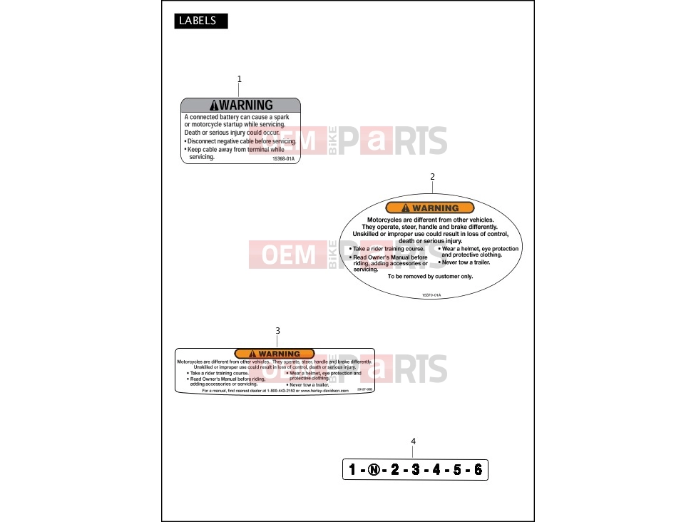 Harley-Davidson 2012 SOFTAIL BLACKLINE  - FXS LABELS