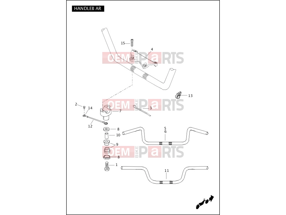 Harley-Davidson 2012 TOURING ELECTRA GLIDE CLASSIC  - FLHTC HANDLEBAR