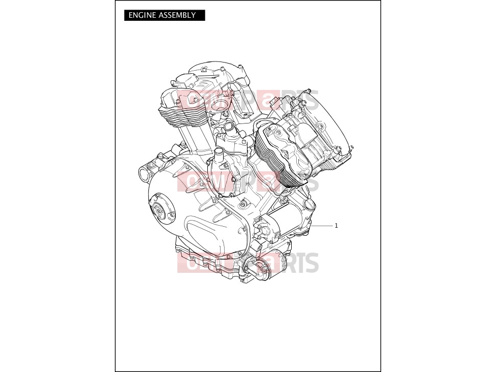 Harley-Davidson 2012 VRSC V-ROD MUSCLE  - VRSCF ENGINE ASSEMBLY
