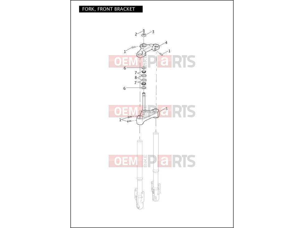 Harley-Davidson 2012 VRSC V-ROD MUSCLE  - VRSCF 105 FORK, FRONT BRACKET
