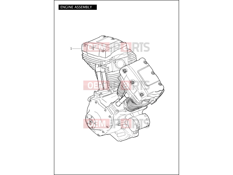 Harley-Davidson 2011 DYNA DYNA SUPER GLIDE CUSTOM  - FXDC ENGINE ASSEMBLY - TWIN CAM 96â¢