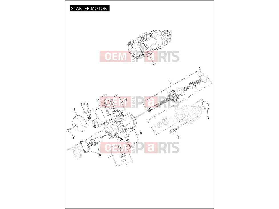 Harley-Davidson 2011 DYNA DYNA SUPER GLIDE CUSTOM  - FXDC STARTER MOTOR