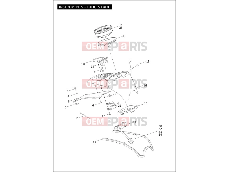 Harley-Davidson 2011 DYNA DYNA FAT BOB  - FXDF INSTRUMENTS - FXDC & FXDF