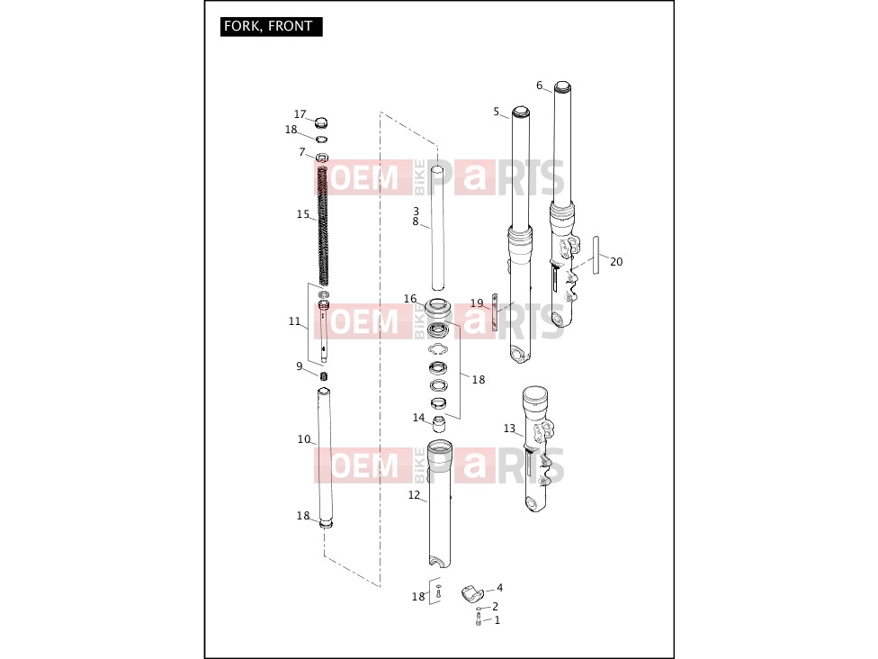 Harley-Davidson 2011 DYNA DYNA LOW RIDER  - FXDL FORK, FRONT