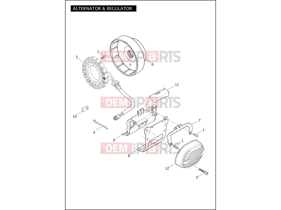 Harley-Davidson 2011 SOFTAIL BLACKLINE  - FXS ALTERNATOR & REGULATOR