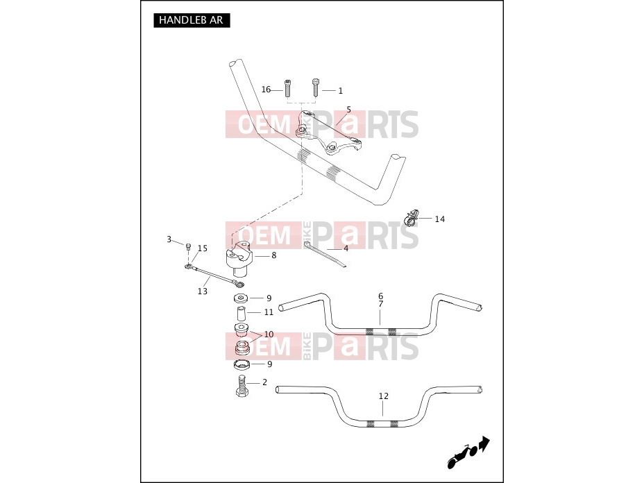 Harley-Davidson 2011 TOURING ELECTRA GLIDE CLASSIC  - FLHTC HANDLEBAR