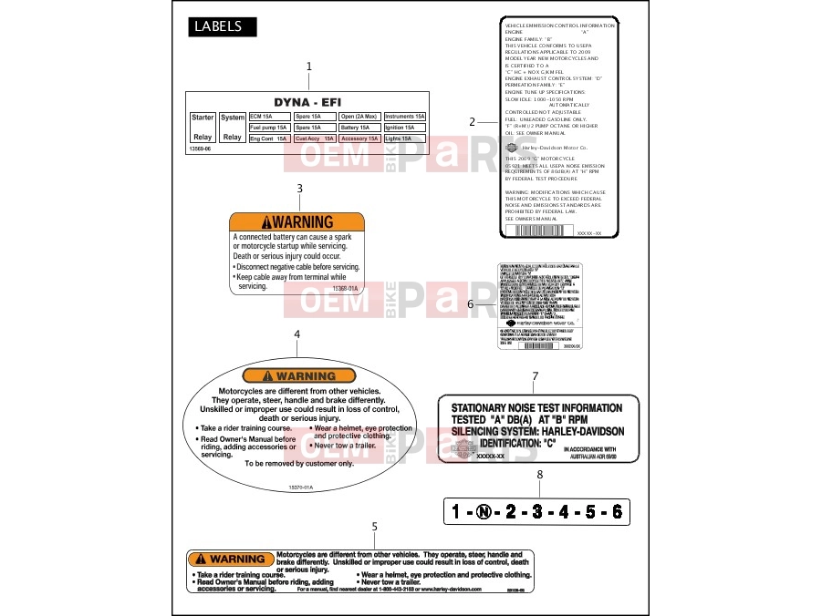 Harley-Davidson 2010 DYNA DYNA SUPER GLIDE  - FXD LABELS