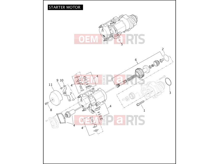 Harley-Davidson 2010 DYNA DYNA SUPER GLIDE  - FXD STARTER MOTOR