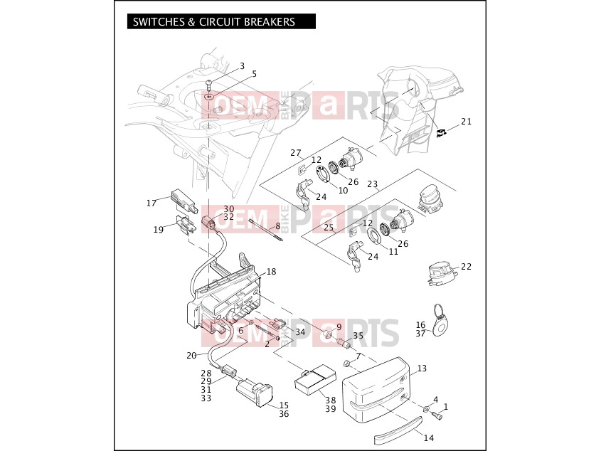 Harley-Davidson 2010 DYNA DYNA SUPER GLIDE CUSTOM  - FXDC SWITCHES & CIRCUIT BREAKERS