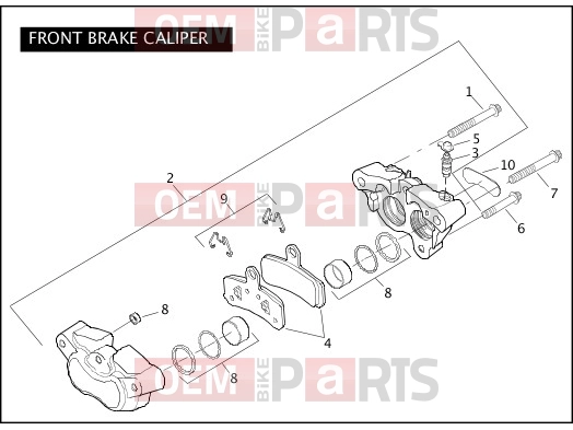 Harley-Davidson 2010 DYNA DYNA FAT BOB  - FXDF FRONT BRAKE CALIPER
