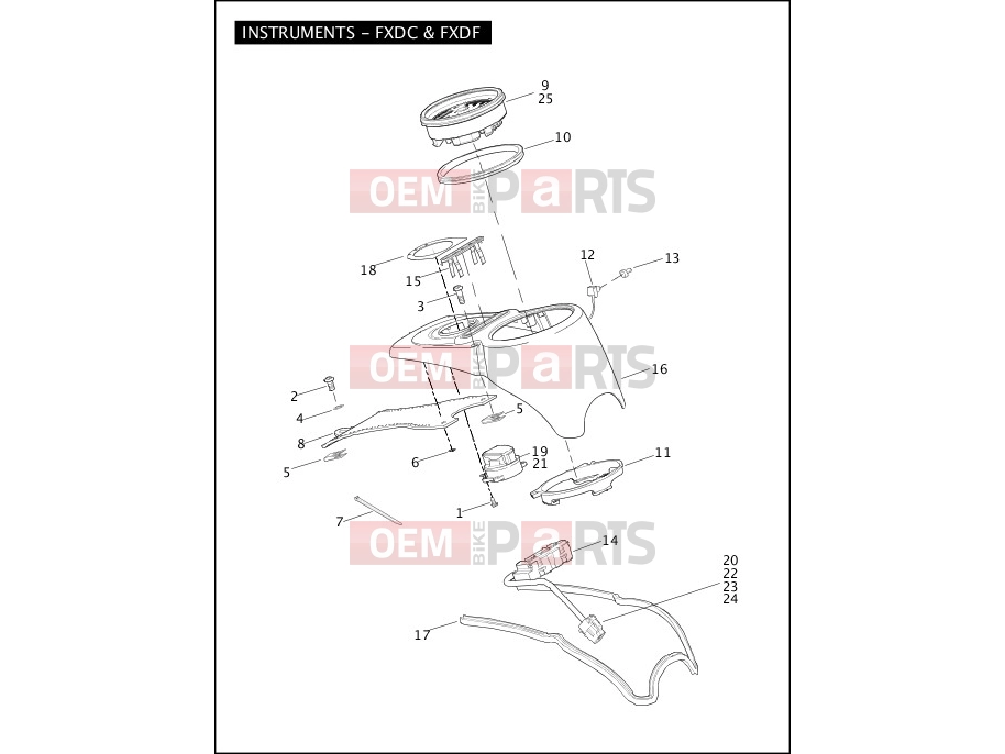 Harley-Davidson 2010 DYNA DYNA WIDE GLIDE  - FXDWG INSTRUMENTS - FXDC & FXDF