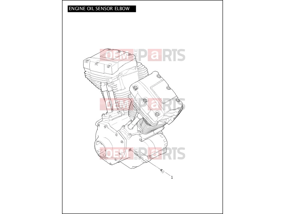 Harley-Davidson 2010 SIDECAR ULTRA SIDECAR  - TLEU ENGINE OIL SENSOR ELBOW