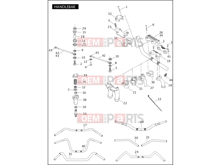Harley-Davidson 2010 SOFTAIL CROSS BONES  - FLSTSB HANDLEBAR