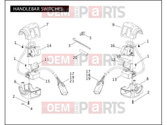 Harley-Davidson 2010 SOFTAIL SOFTAIL CUSTOM  - FXSTC HANDLEBAR SWITCHES
