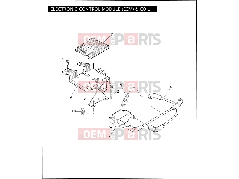 Harley-Davidson 2009 CVO/CUSTOM CVO ROAD GLIDE  - FLTRSE3 ELECTRONIC CONTROL MODULE & COIL