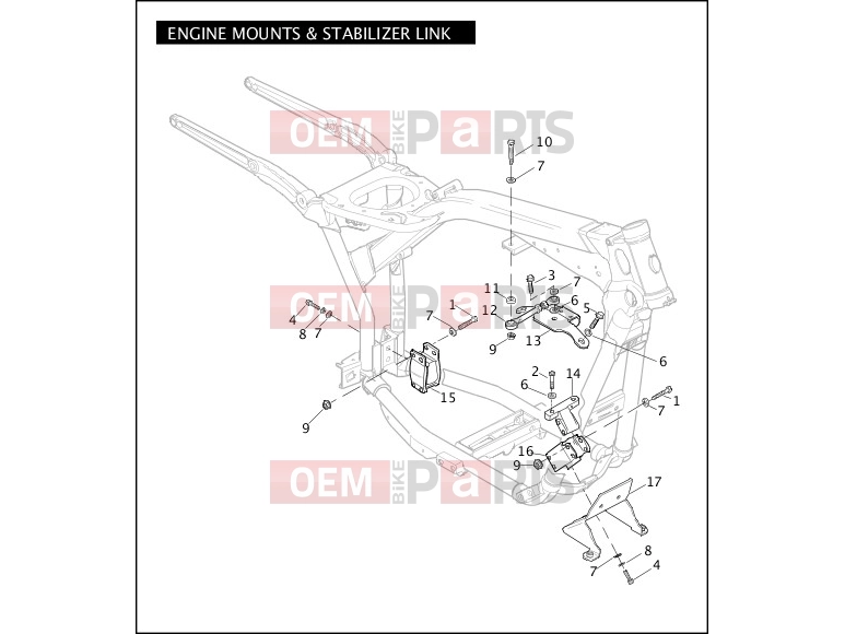Harley-Davidson 2009 CVO/CUSTOM CVO FAT BOB  - FXDFSE ENGINE MOUNTS & STABILIZER LINK