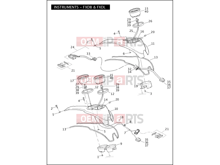 Harley-Davidson 2009 DYNA DYNA SUPER GLIDE  - FXD INSTRUMENTS - FXDB & FXDL