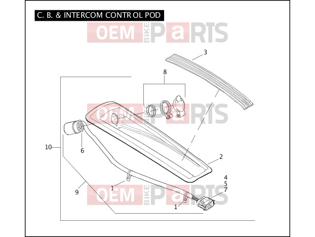 Harley-Davidson 2009 SIDECAR FLHTC SIDECAR  - SIDECAR FOR FLHTC C.B. & INTERCOM CONTROL POD