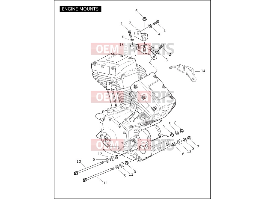 Harley-Davidson 2009 SOFTAIL FAT BOY  - FLSTF ENGINE MOUNTS