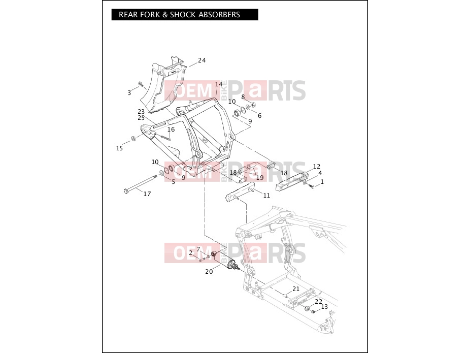 Harley-Davidson 2009 SOFTAIL SOFTAIL CUSTOM  - FXSTC REAR FORK & SHOCK ABSORBERS