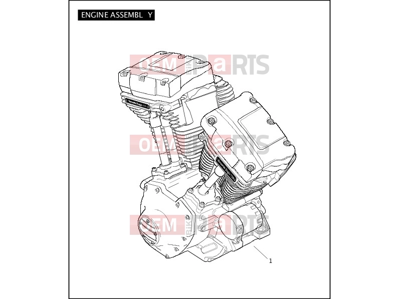 Harley-Davidson 2008 CVO/CUSTOM CVO ULTRA CLASSIC  - FLHTCUSE3 ENGINE ASSEMBLY